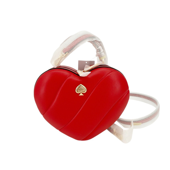 KATE SPADE New York Love Shack Quilted 3D Heart Crossbody+Additional Chain Strap - Picture 9 of 12